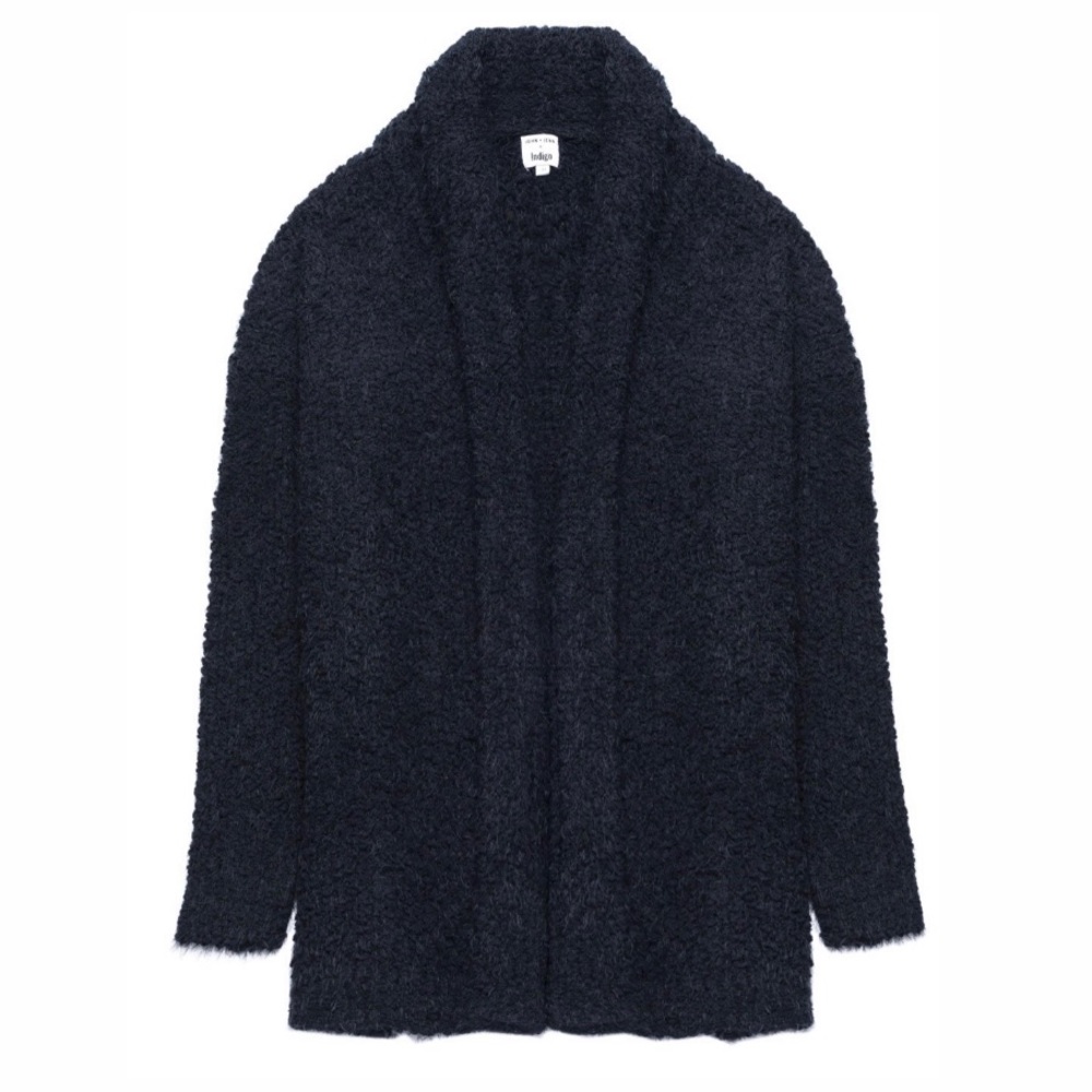 Dark Blue John + Jenn Plush Oversized Cardigan - Picture 1 of 5